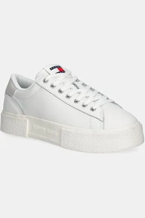 Tommy Hilfiger Kožené sneakers boty TJW FLATFORM SNEAKER barva, EN0EN02698