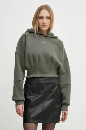 Alpha Industries Mikina dámská, barva, s kapucí, s potiskem, 148041