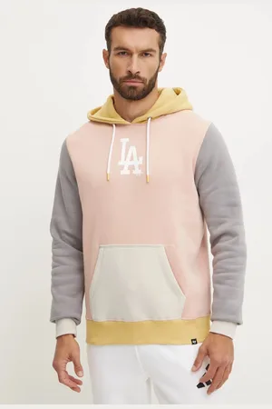 47 Brand Mikina MLB Los Angeles Dodgers pánská, barva, s kapucí, vzorovaná, BB012PMKDZZ635393DV