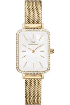 Daniel Wellington Hodinky Quadro Lumine Bezel Evergold 40 barva, DW00100668