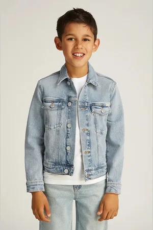 Calvin Klein Dětská riflová bunda 0 barva, IB0IB02308