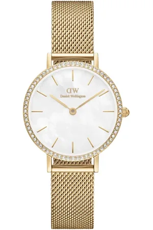 Daniel Wellington Hodinky Petite Lumine Bezel Evergold barva, DW00100662