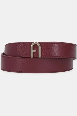 Furla Oboustranný kožený pásek dámský, vínová barva, WC00049 ARE000 3599S
