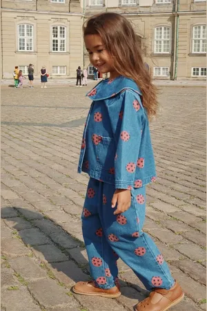 Konges Sløjd Džíny MAGOT LADYBUG FRILL PANTS GOTS KS102216