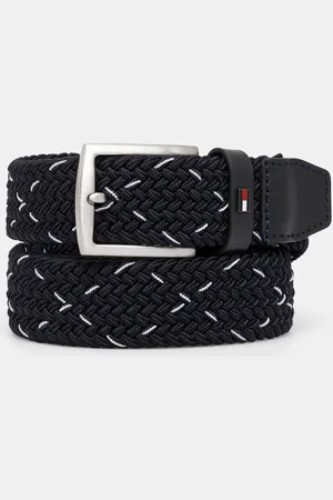 Tommy Hilfiger Pásek pánský, tmavomodrá barva, AM0AM13013