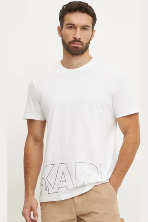 Karl Lagerfeld Bavlněné tričko barva, s potiskem, A1M46070