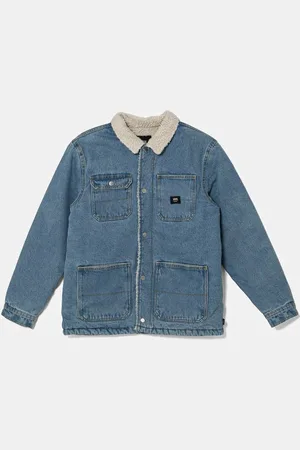 Vans Dětská riflová bunda BY Drill Chore Denim Sherpa Coat barva, VN000K5FCDX1