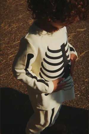 Konges Sløjd Dětská tepláková souprava HALLOWEEN SKELETON SET barva, KS102184