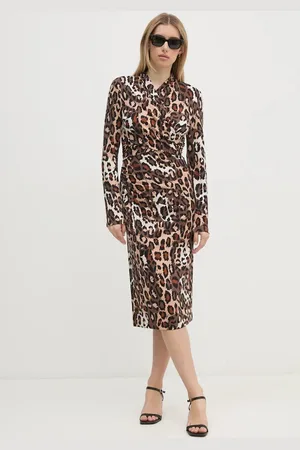 Diane von Furstenberg Šaty barva, midi, DVFDL3S039