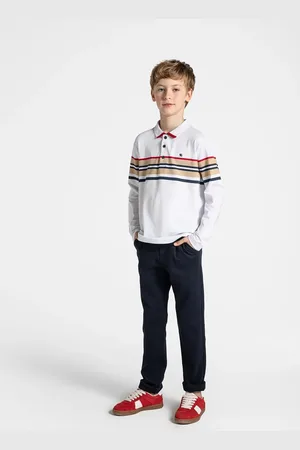 COCCODRILLO Dětské kalhoty tmavomodrá barva, hladké, ELEGANT JUNIOR BOY