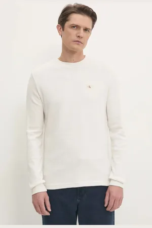 Calvin Klein Bavlněné tričko s dlouhým rukávem barva, J30J327117