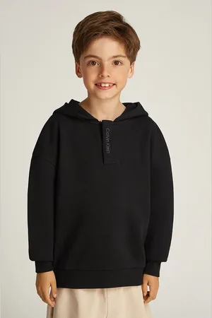 Calvin Klein Dětská mikina 0 barva, s kapucí, s potiskem, IB0IB02377