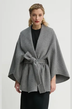 By Malene Birger Vlněný kabát MARGITH barva, přechodný, oversize, 103187