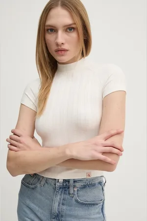 Calvin Klein Tričko barva, s pologolfem, J20J225017