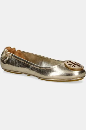 Tory Burch Kožené baleríny Minnie Travel Ballet barva, 162598-723