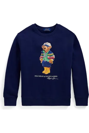 Ralph Lauren Dětská mikina tmavomodrá barva, s potiskem, 323975028001