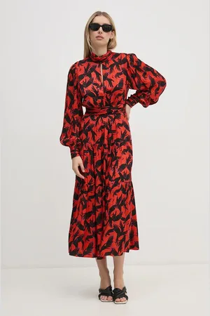 Diane von Furstenberg Šaty barva, midi, DVFDL3S054