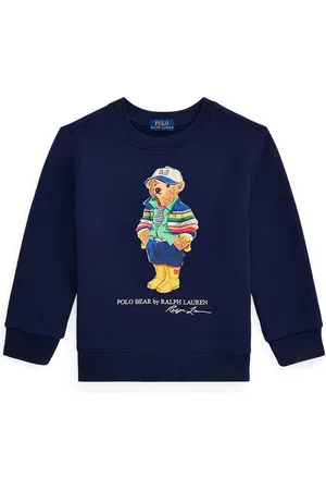 Ralph Lauren Dětská mikina tmavomodrá barva, s potiskem, 322975028001