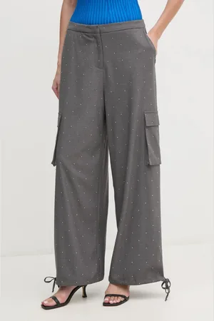 Gaudi Kalhoty dámské, barva, jednoduché, high waist, 421FD25004