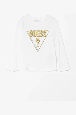 Guess Dětské bavlněné tričko s dlouhým rukávem barva, K4BI13 J1314