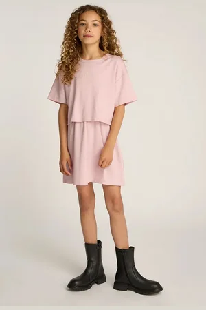 Calvin Klein Dětské bavlněné šaty barva, mini, IG0IG02770