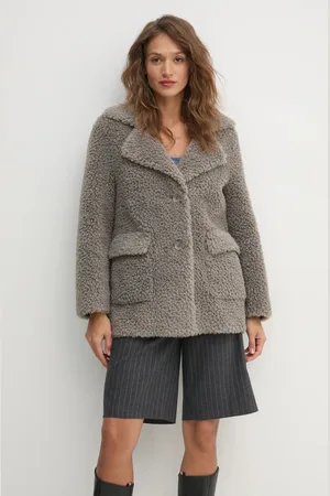 Sisley Kabát s příměsí vlny barva, přechodný, oversize, 24C7LN053