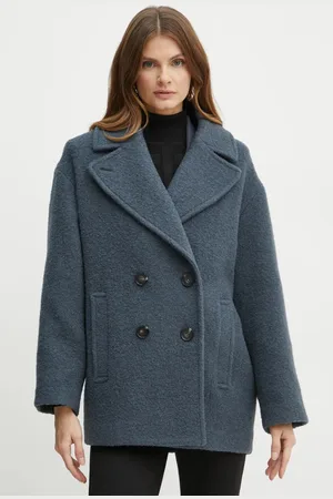 Patrizia Pepe Vlněný kabát barva, přechodný, oversize, 2O0157 A489