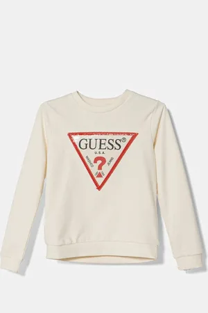 Guess Dětská bavlněná mikina barva, s aplikací, K4YQ10 KA6R4