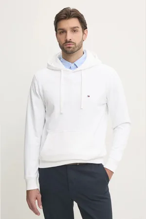 Tommy Hilfiger Bavlněná mikina pánská, barva, s kapucí, melanžová, MW0MW37235