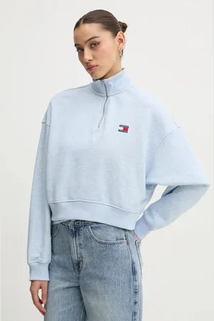 Tommy Hilfiger Bavlněná mikina dámská, barva, s aplikací, DW0DW19410