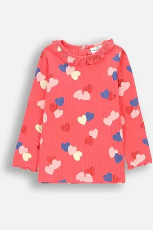 COCCODRILLO Kojenecké tričko s dlouhým rukávem barva, HEARTS GIRL NEWBORN