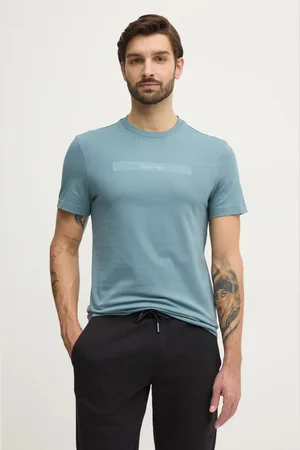 Calvin Klein Bavlněné tričko zelená barva, s aplikací, K10K113791