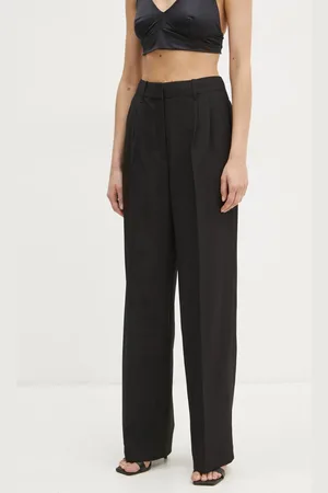 Guess Kalhoty dámské, barva, jednoduché, high waist, W5RB73 WGX02