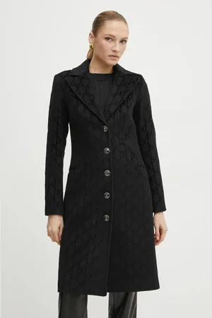 Guess Vlněný kabát LINDA barva, přechodný, 4BGL03 7177A