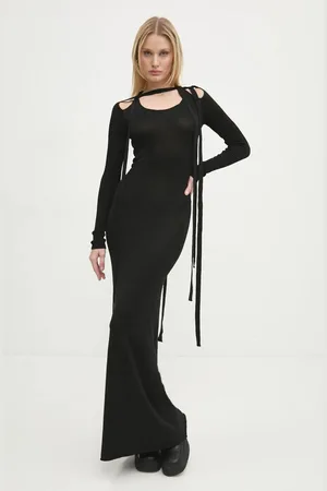 Y / PROJECT Šaty MULTISCARF LONG SLEEVE KNIT DRESS barva, maxi, 106DR008