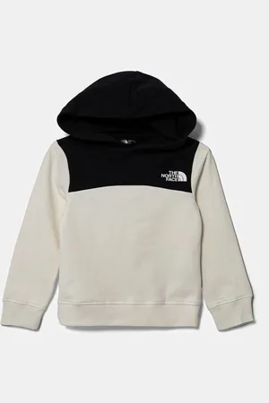 The North Face Dětská bavlněná mikina BACK LOGO RELAXED P/O HOODIE barva, s kapucí, vzorovaná, NF0A89HCQLI1