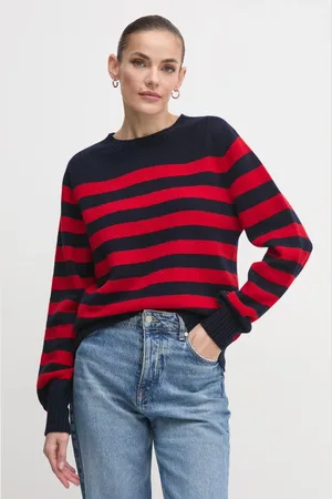 Barbour Vlněný svetr x Alexa Chung dámský, tmavomodrá barva, lehký, LKN1607