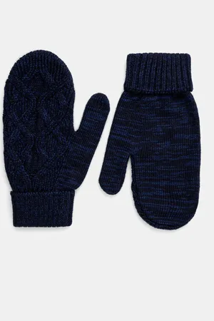 Icebreaker Rukavice Merino Cable Knit tmavomodrá barva, IB0A573H0781