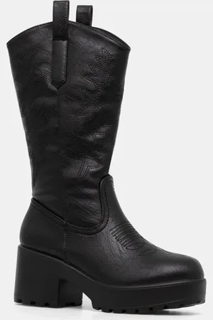 Koi Footwear Kozačky Wintu Long Chunky Western Boots barva, na podpatku, ND90V