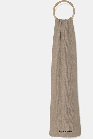 La Mania Vlněná šála MERINOWOOL barva, s aplikací, MERINOWOOL.SCARF