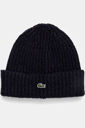 Lacoste Čepice tmavomodrá barva, z husté pleteniny, RB1050