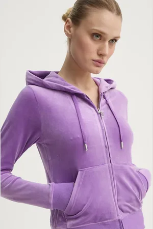 Juicy Couture Mikina ROBERTSON CLASS dámská, barva, s kapucí, hladká, JCAP176