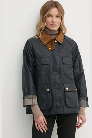 Barbour Bunda dámská, tmavomodrá barva, přechodná, LWX1446NY71