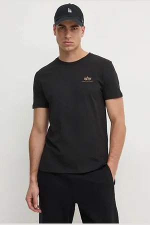 Alpha Industries Bavlněné tričko barva, s potiskem, 128507CP.380-black