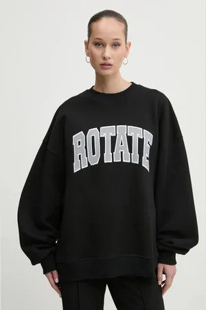 ROTATE Bavlněná mikina dámská, barva, s aplikací, 113427100