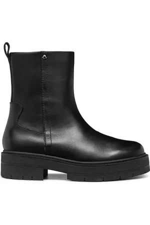 Geox Kožené kotníkové boty D SPHERICA EC7 A dámské, barva, na podpatku, D36VDA 00043 C9997