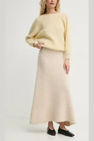 By Malene Birger Vlněná sukně CHRISTINA barva, maxi, áčková, 103027