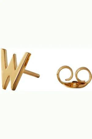 Design Letters Pozlacené stříbrné náušnice 90401001W