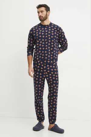 Benetton Pyžamo tmavomodrá barva, 38DK4P02L