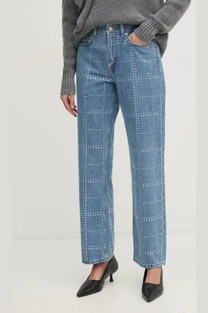 Pepe Jeans Džíny STRAIGHT JEANS HW GLITTER dámské, high waist, PL204832